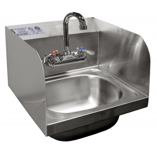 Commercial Hand Sink With Knee Valve - Stainless Steel, 16"x15", No-Lead Faucet (Model HS-1615KG)